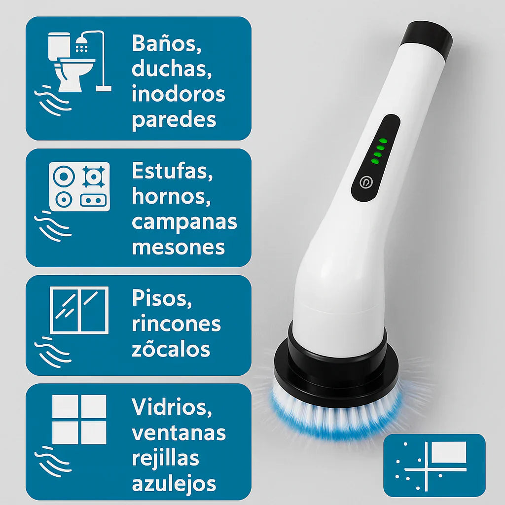 PowerClean 360® Cepillo Eléctrico de Limpieza 9 en 1